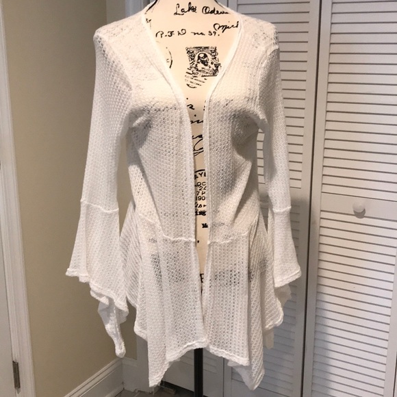 Infinity Raine Sweaters - White Crochet Sweater